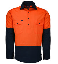 Load image into Gallery viewer, Ritemate Closed Front L/S 2 Tone Shirt
