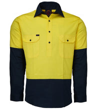 Load image into Gallery viewer, Ritemate Closed Front L/S 2 Tone Shirt
